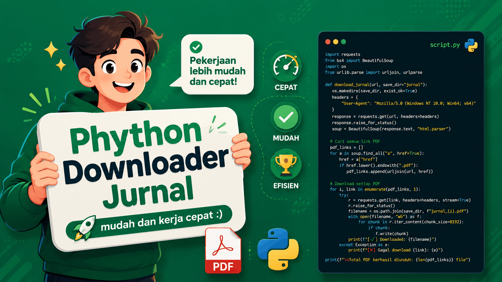 Proquest Downloader — otomasi unduh jurnal PDF dari ProQuest menggunakan Python dan Playwright